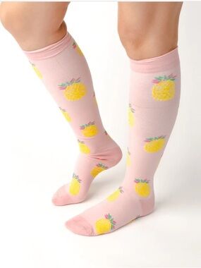 🍍Pink Pineapple Knee-High Compression Stockings
